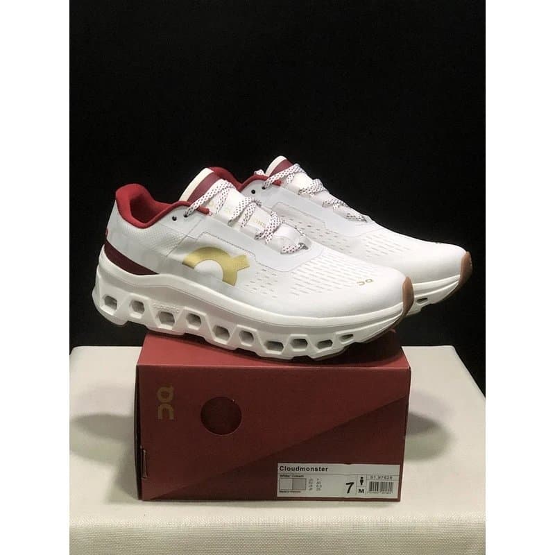 On Cloudmonster 1 Men's Cushioned Everyday Shoe White Gray in Shoe